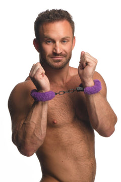 XR Brands - Cuffed In Fur Handcuffs - Purple