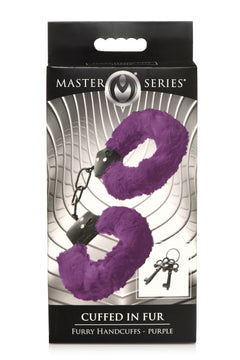 XR Brands - Cuffed In Fur Handcuffs - Purple
