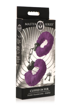 XR Brands - Cuffed In Fur Handcuffs - Purple