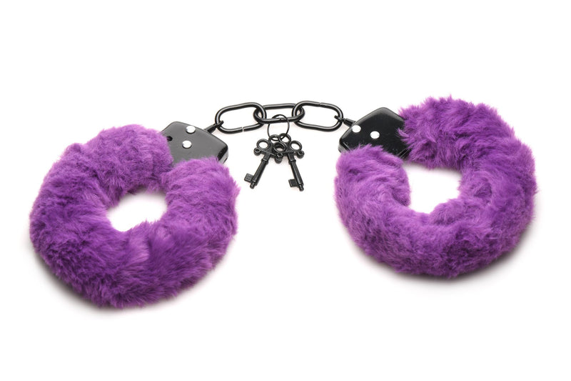 XR Brands - Cuffed In Fur Handcuffs - Purple