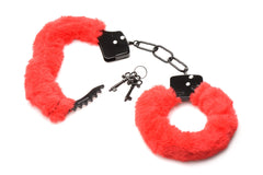 XR Brands - Cuffed in Fur Handcuffs - Red