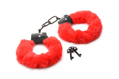 XR Brands - Cuffed in Fur Handcuffs - Red