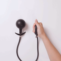 Anal Collection - Inflatable Butt Plug with Pump 8 cm - Black