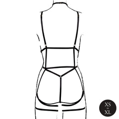 Le Desir - Strappy Open Cup Body Harness One Size - Black