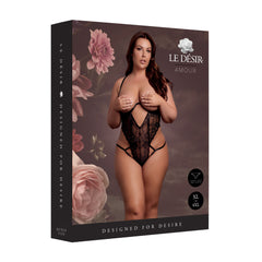 Le Désir – Open Cup Lace Bodysuit with Underwire -  Black