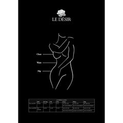 Le Désir - Criss-Cross Suspender Bodystocking Queen Size - Black