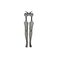 Le Desir - Suspender Pantyhose with Strappy Waist Queen Size - Black