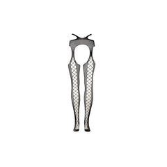 Le Desir - Suspender Pantyhose with Strappy Waist Queen Size - Black
