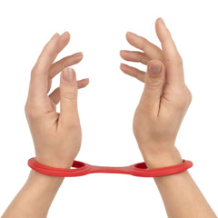 EasyToys - Flexible Silicone Handcuffs - Red
