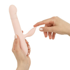 Good Vibes Only - Thrusting Vibrator - Soft Silicone - Pink