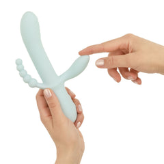 Good Vibes Only - Triple Stimulation Vibe - Soft Silicone - Blue