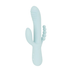Good Vibes Only - Triple Stimulation Vibe - Soft Silicone - Blue