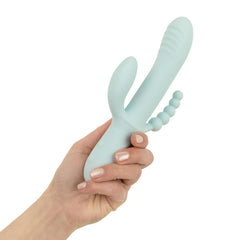 Good Vibes Only - Triple Stimulation Vibe - Soft Silicone - Blue