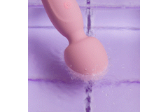 Good Vibes Only - Double-Sided Wand Vibrator - Soft Silicone - Pink