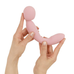 Good Vibes Only - Double-Sided Wand Vibrator - Soft Silicone - Pink