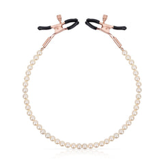 Rosy Gold - Pearls Nipple Clamps - Adjustable Design