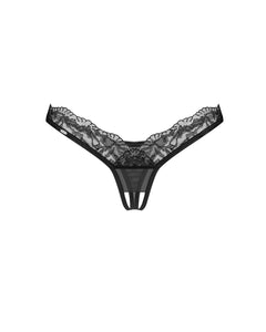 Obsessive – Arrowel Crotchless Thong – Black