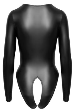Cottelli LINGERIE – Crotchless Long Sleeve Body – Black