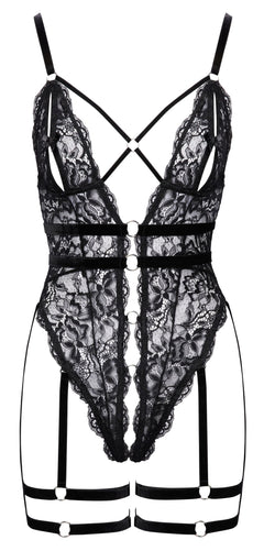 Cottelli LINGERIE – Crotchless String Body – Black