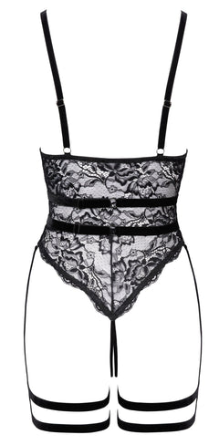 Cottelli LINGERIE – Crotchless String Body – Black