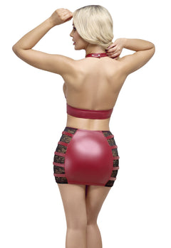 Cottelli PARTY – Crop Top & Mini Skirt Set – Red