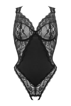 Christine - Crotchless Body Pixy - Black