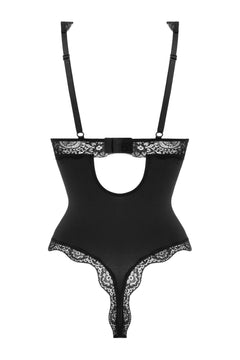 Christine – Pandora Bodysuit with Open Crotch – Black
