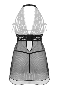 Christine - Open Cup Babydoll Nataly - Black