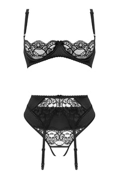 Christine - 3-pcs Open Bra Crotchless Slip Set Gush