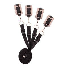 Rosy Gold - Under-Mattress Restraint Set - Black