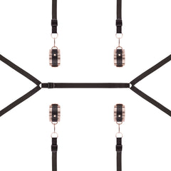 Rosy Gold - Under-Mattress Restraint Set - Black