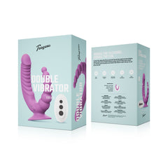 Teazers - Double Vibrator with Suction Cup and Remote - Purple